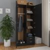 vidaXL Wardrobe Black 80x52x180 cm Engineered Wood