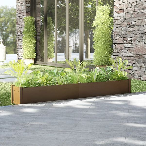 vidaXL Garden Planter Honey Brown 200x31x31 cm Solid Pinewood