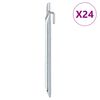 vidaXL Tent Pegs 24 pcs V-shaped 24 cm &Oslash;20 mm Galvanised Steel