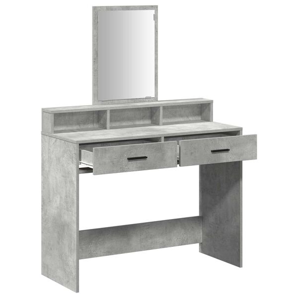 vidaXL Dressing Table Concrete Grey 100 x 41 x 140 cm Engineered Wood