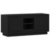 vidaXL TV Cabinet 102 x 35 x 45 cm Black Oak Engineered Wood