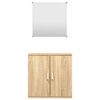 vidaXL 2 Piece Bathroom Furniture Set Oak Engineered Wood