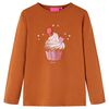 Kids' T-shirt with Long Sleeves Cognac 104