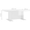 vidaXL Coffee Table High Gloss White 103.5x60x40 cm Engineered Wood
