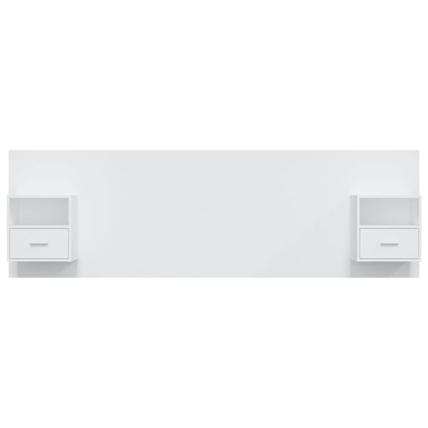 vidaXL Bed Headboard with Cabinets White Engineered Wood