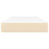 vidaXL Pocket Spring Bed Mattress Cream 80x200x20 cm Fabric