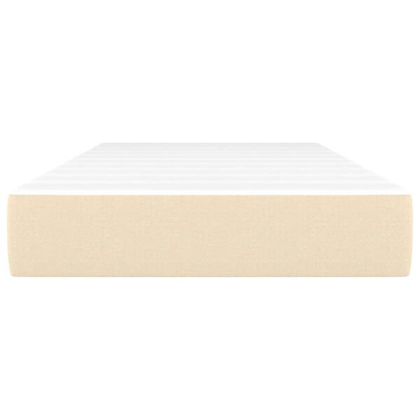 vidaXL Pocket Spring Bed Mattress Cream 80x200x20 cm Fabric
