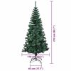 vidaXL Artificial Pre-lit Christmas Tree Green 210 cm PVC and Metal