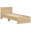 vidaXL Bed Frame without Mattress with LED Lights Sonoma Oak 90x200 cm