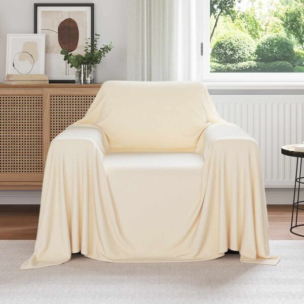 vidaXL Throw Blankets 6 pcs Cream 210 x 140 cm Fleece