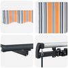 vidaXL Retractable Awning Multicolour 350 x 250 cm Polyester and Steel