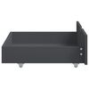 vidaXL Bed Frame without Mattress Dark Grey Solid Pinewood 180x200 cm Super King (322094+321990)
