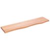 vidaXL Wall Shelf Light Brown 80x20x2 cm Treated Solid Wood Oak