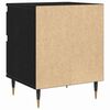 vidaXL Bedside Cabinet 2 pcs Black Oak 40 x 35 x 50 cm Engineered Wood