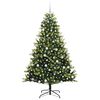 vidaXL Artificial Hinged Christmas Tree 300 LEDs Green 180 cm