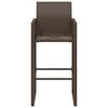 vidaXL Garden Bar Stools 2 pcs Brown Poly Rattan