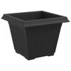 vidaXL Square Flower Pot 24 pcs Black 38 x 38 x 30 cm Plastic