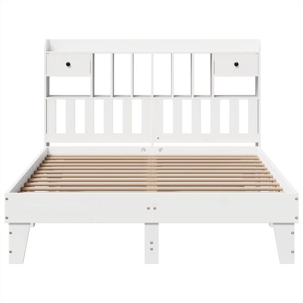vidaXL Bed Frame without Mattress White 160x200 cm Solid Wood Pine