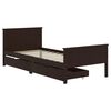 vidaXL Bed Frame without Mattress Dark Brown 90x200 cm Solid Wood