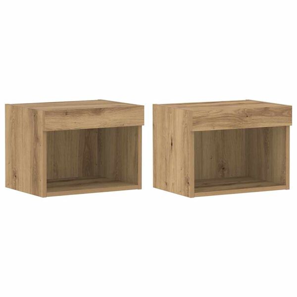 vidaXL TV Cabinet Set Wall-mounted 2 pcs Artisan Oak 40 x 30 x 30 cm