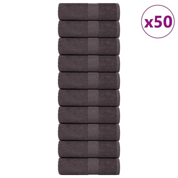 vidaXL Wash Towels "FROGN" 50 pcs Anthracite 30x30 cm 360 gsm