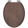 SCHÜTTE Toilet Seat with Soft-Close DARK WOOD MDF