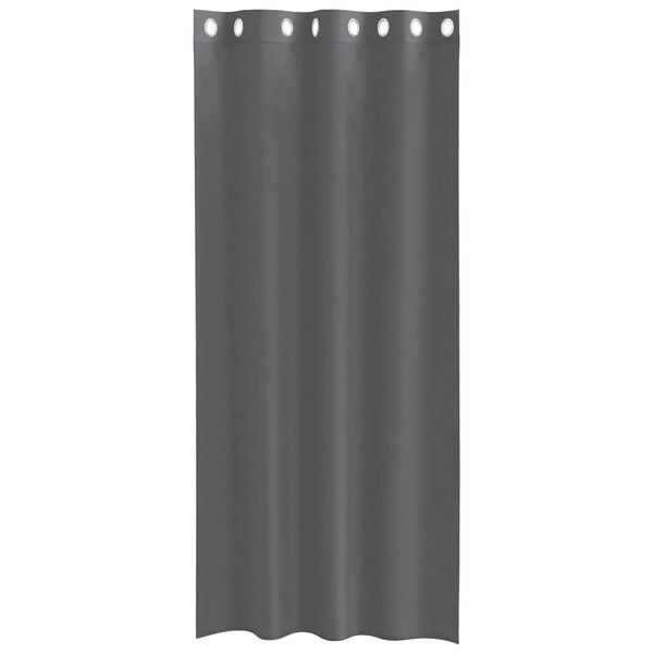 vidaXL Voile Curtains with Grommets 2 pcs Dark Grey 140x225 cm