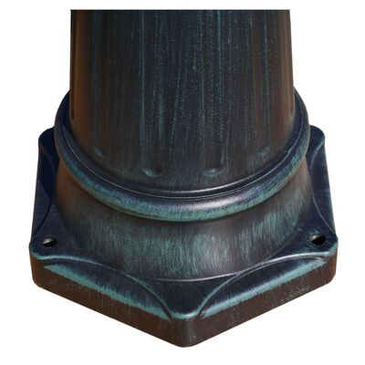 vidaXL Garden Light Post 2-arms 230 cm Dark Green/Black Aluminium