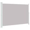 vidaXL Side Awning | Grey | Polyester with PU coating, powder-coated steel