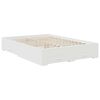 vidaXL Bed Frame with Headboard White 140 x 190 cm Engineered Wood