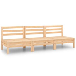 vidaXL 3 Piece Garden Lounge Set Solid Pinewood