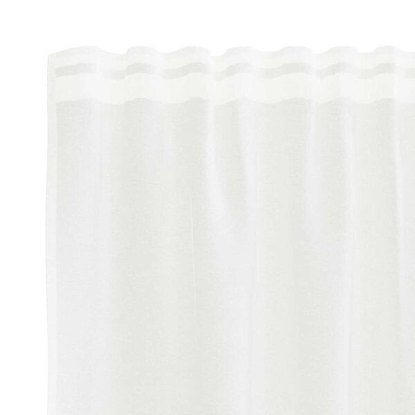 vidaXL Lace Curtain with Curtains Floral White 140x900cm Polyester