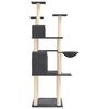vidaXL Cat Tree with Sisal Scratching Posts Dark Grey 166 cm