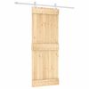 vidaXL Sliding Door with Hardware Set 80x210 cm Solid Wood Pine