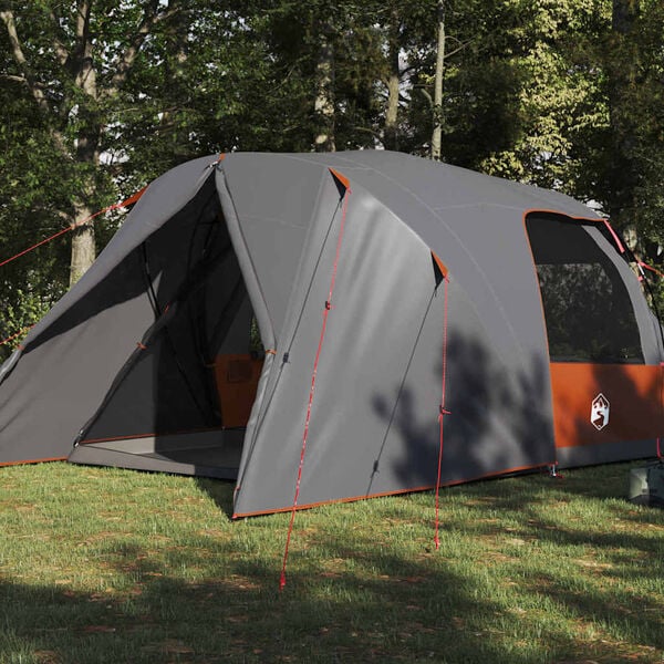 vidaXL Dome Tent with Roof Grey and Orange 455 x 252 x 178 cm