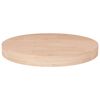 vidaXL Round Table Top &Oslash;50x4 cm Untreated Solid Wood Oak