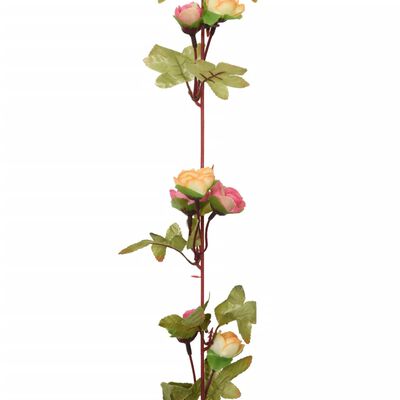 vidaXL Artificial Flower Garlands 6 pcs Pink 215 cm