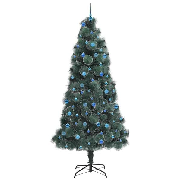 vidaXL Artificial Pre-lit Christmas Tree with Ball Set Green 240 cm