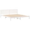 vidaXL Bed Frame with Headboard White 200 x 210 cm Solid Pine Wood