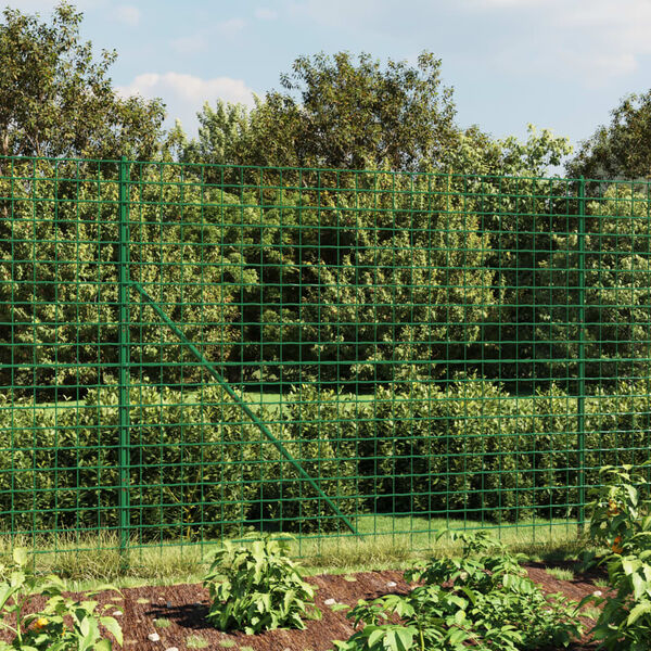 vidaXL Wire Mesh Fence Green 2x25 m Galvanised Steel