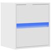 vidaXL TV Wall Cabinet with LED Lights White 41x31x45 cm