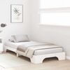 vidaXL Bed Frame White 75 x 190 cm Solid Pine Wood