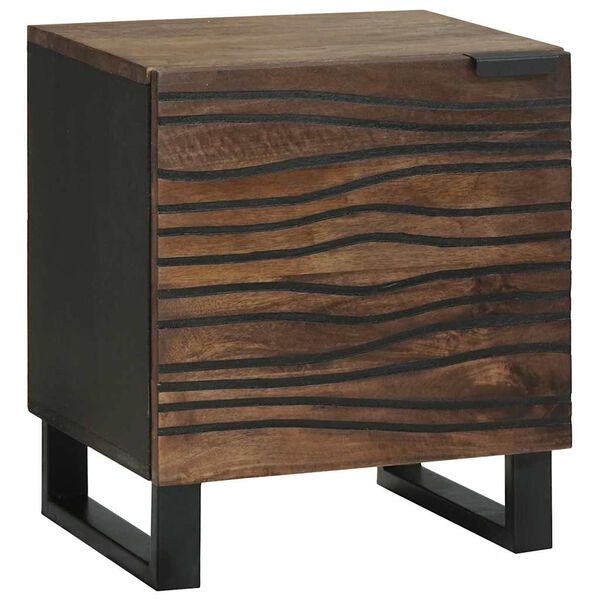 vidaXL Bedside Cabinet 2 pcs Walnut 40 x 33 x 46 cm Solid Acacia wood