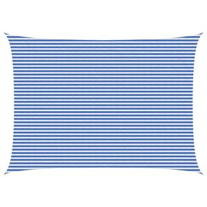vidaXL Sunshade Sail 5 x 6 m HDPE Rectangular Blue and White