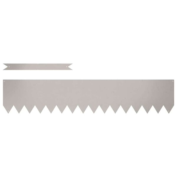 vidaXL Lawn Edging 20 pcs Brown 100 x 0.05 x 20 cm Weathering Steel