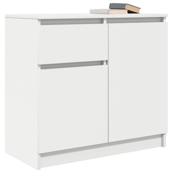 vidaXL Sideboard with Drawer White 71x35x65 cm Engineered Wood