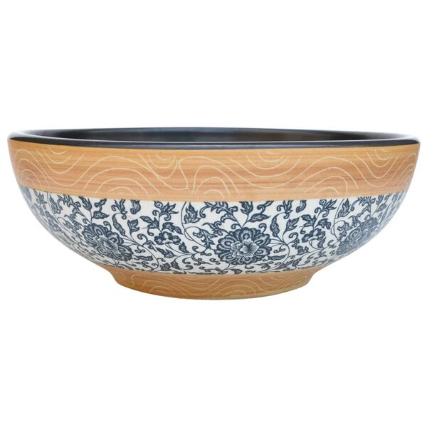 vidaXL Countertop Basin Multicolour Round Φ41x14 cm Ceramic