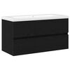 vidaXL Bathroom Sink Cabinet Black Oak 90 x 39 x 62 cm Engineered Wood
