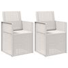 vidaXL Garden Dining Chairs 2 pcs White PP