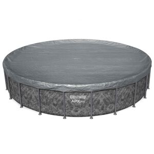 Bestway Pool Cover 1 &Oslash;6.10 m Round Polyester Grey for
